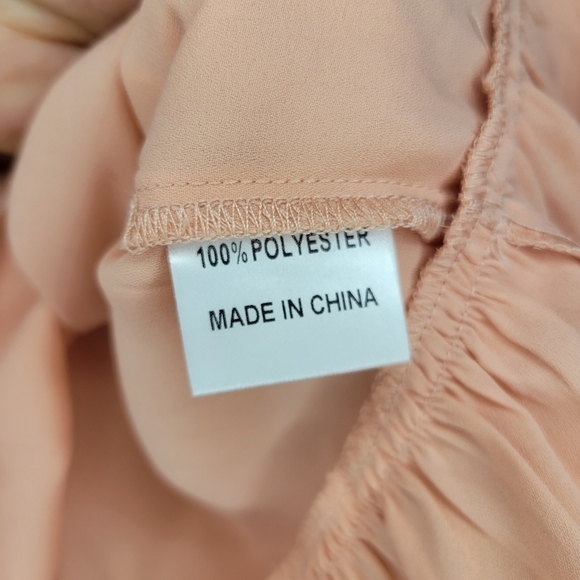 A Dip of Darling Soft Peach Long Sleeve Blouse Top Sz XXL - Picture 4 of 5